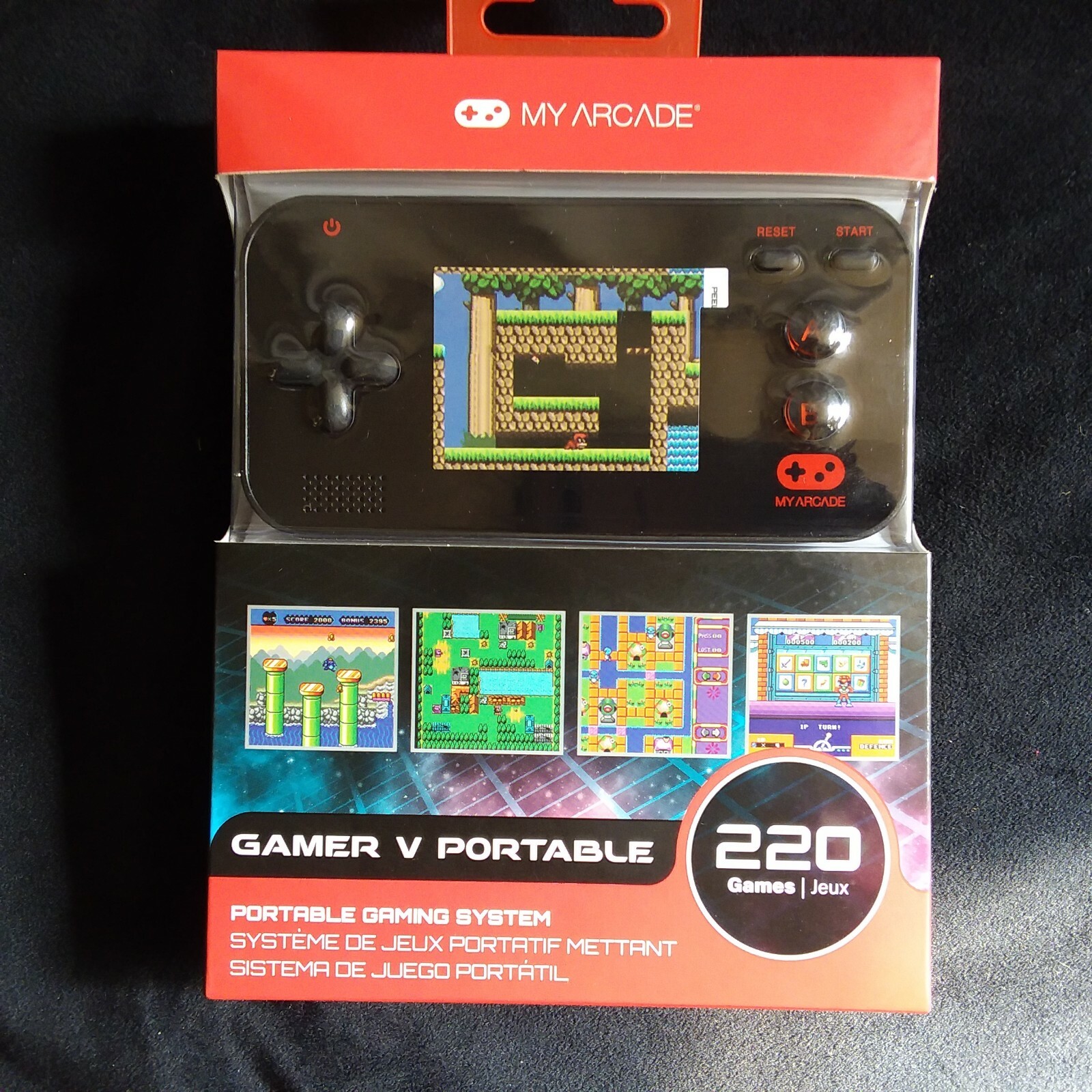 My Arcade Gamer V 2.4” LCD Portable Handheld Gaming System w/ 220 Retro Games