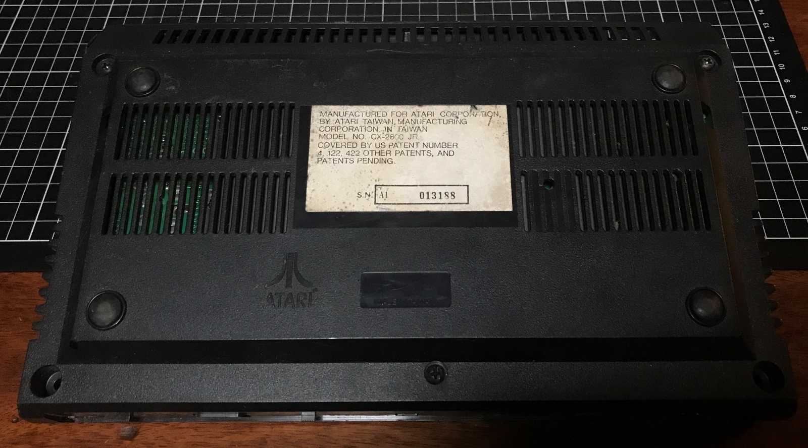 Vintage Atari 2600 JR Game Console Model #CX-2600 Taiwan Black