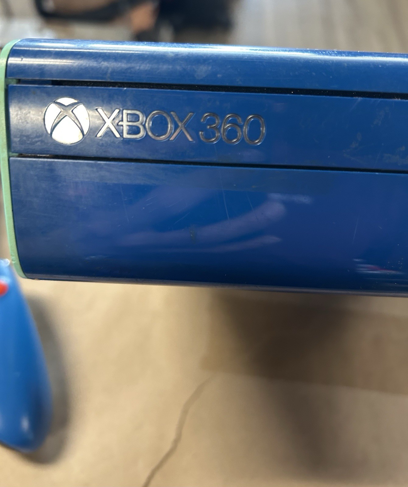 Xbox 360 E Blue & Green Special Edition Console Model 1538 250GB Tested