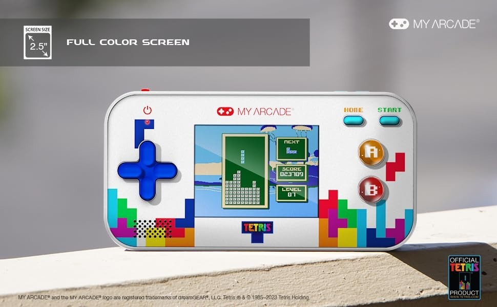 Battery-Powered Tetris Handheld with 200 Arcade Games and Lightweight Design
