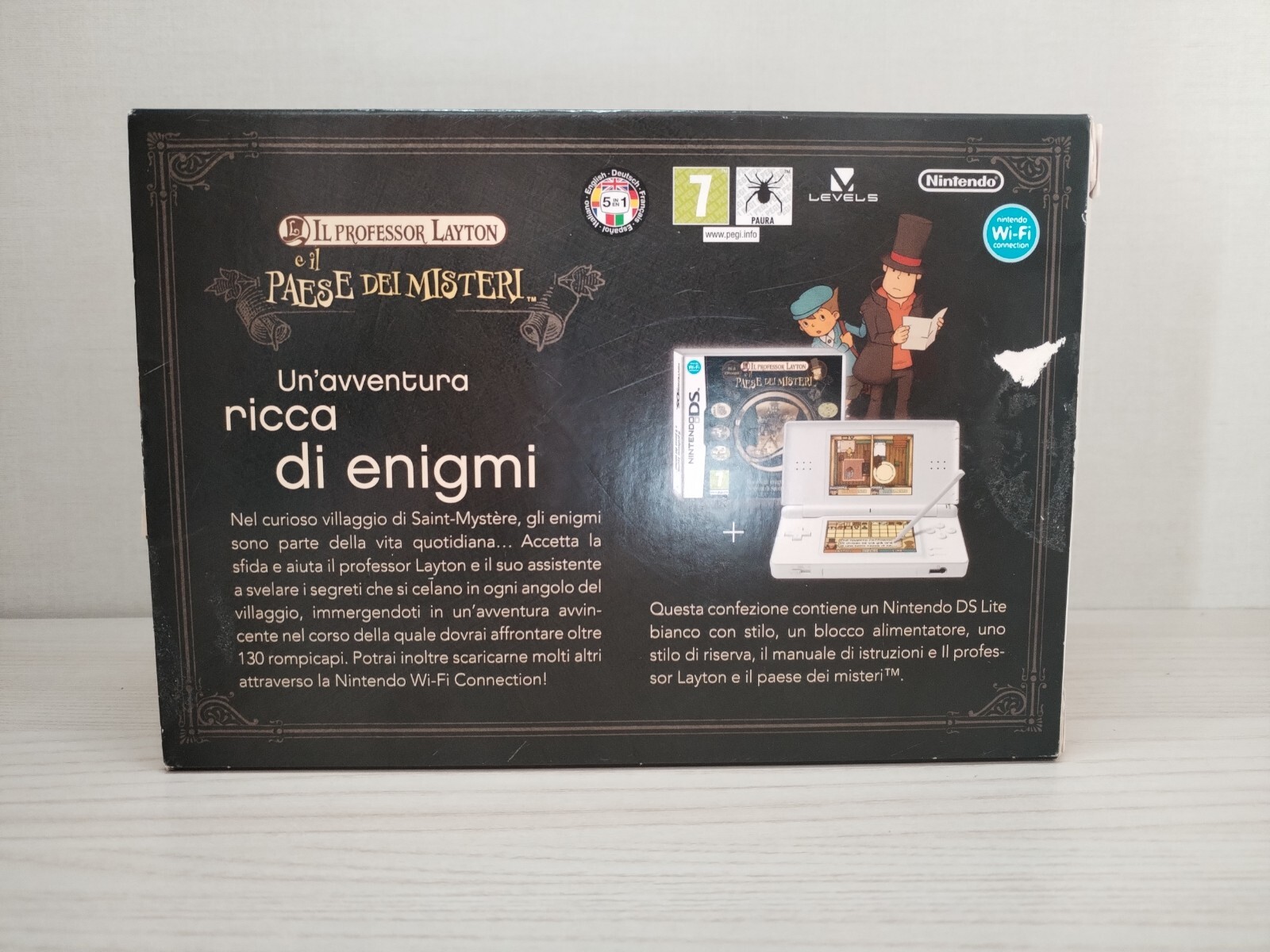 Nintendo Ds Lite Console Professor Layton And The Country Of Mister Pal Italiana CIB