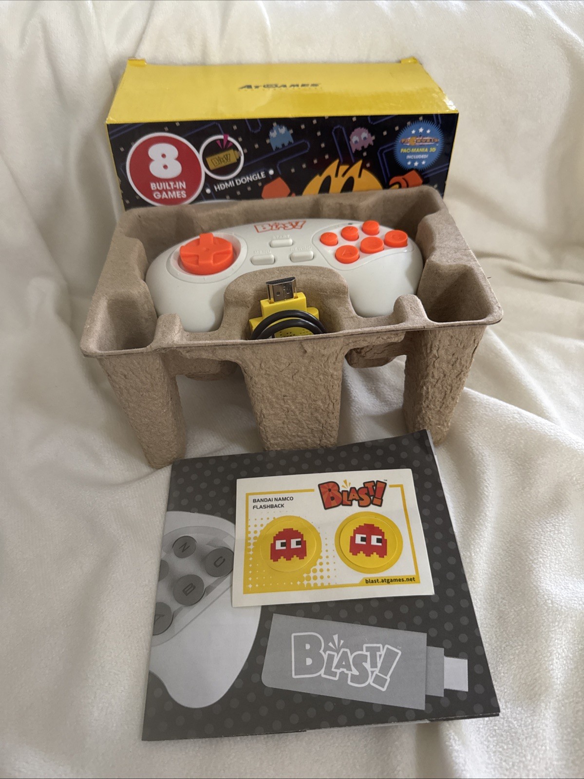 Bandai Namco Flashback Blast Pac-Man HDMI Dongle Video Game 8 Games Console