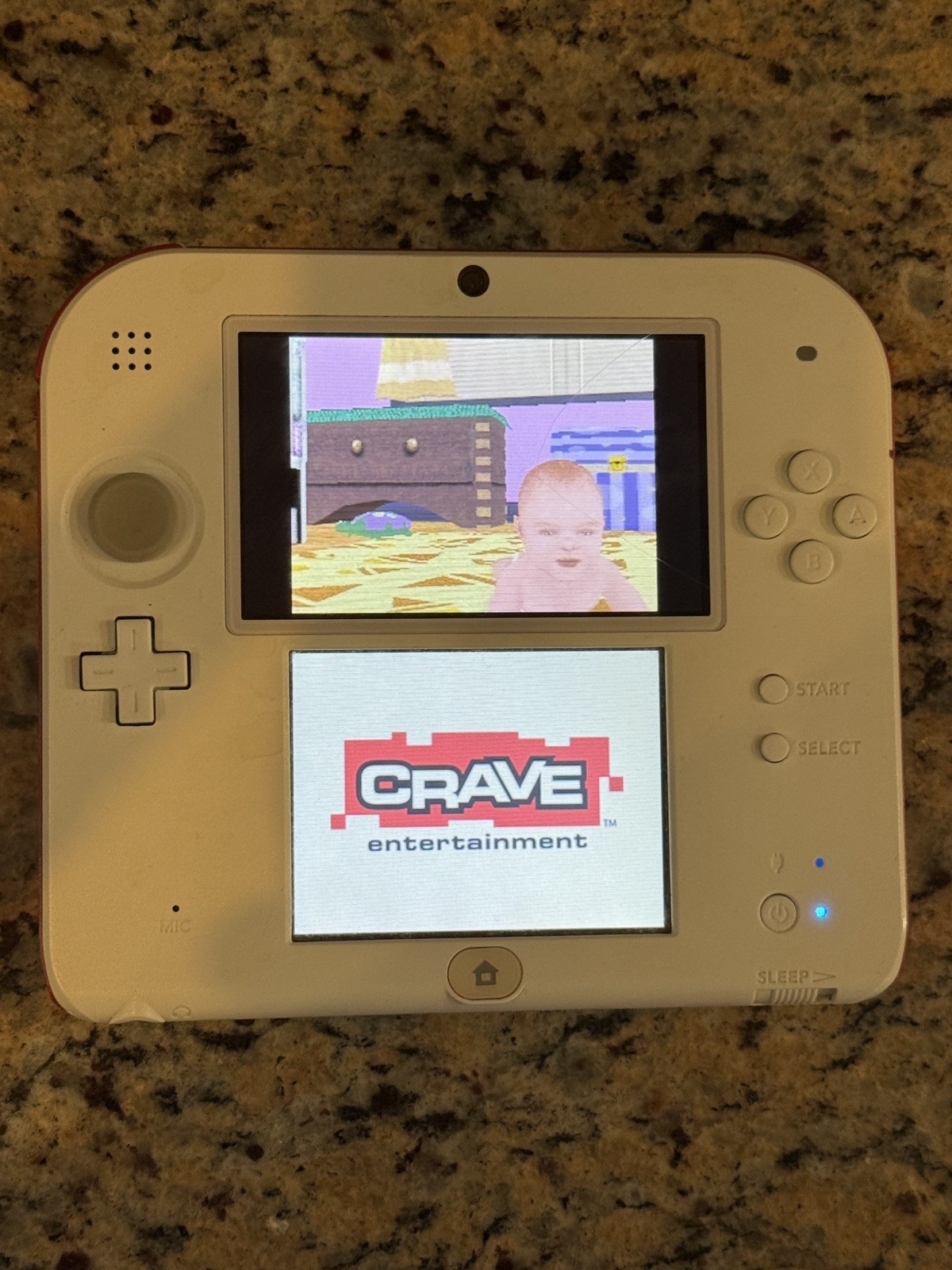 Nintendo 2DS Scarlet Red Console W/ Super Mario Bros. 2 Pre-installed *READ*