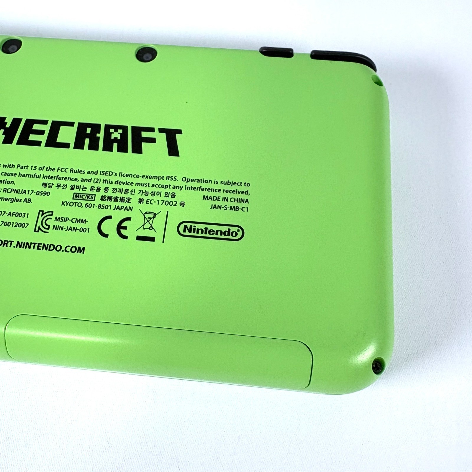 new Nintendo 2DS LL Minecraft Creeper Edition Video Game Console NTSC-J Japan