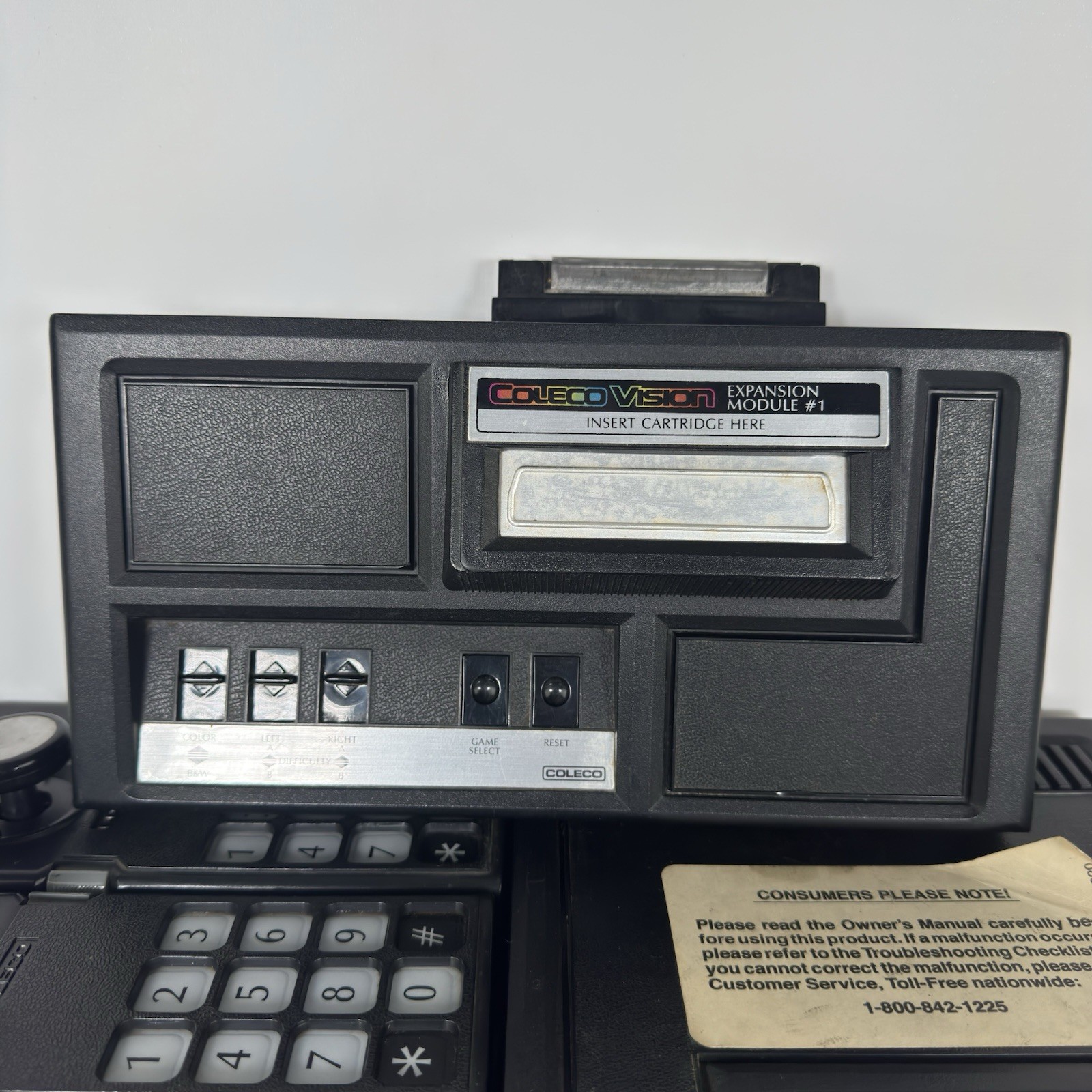 Coleco Vision Console W Controllers Expansion, Module #1, & 3 Games Untested!