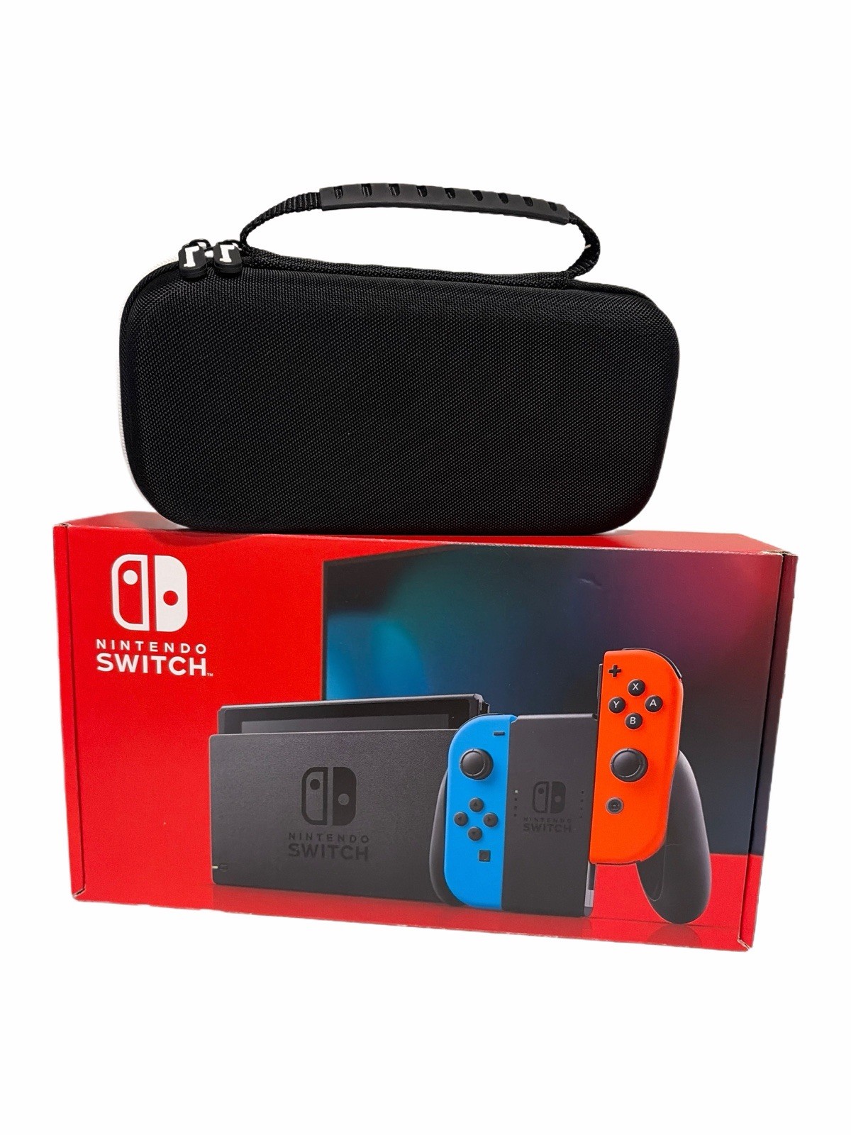 Nintendo Switch 32GB HAC-001(-01) Console Complete in Original Box + Travel Case