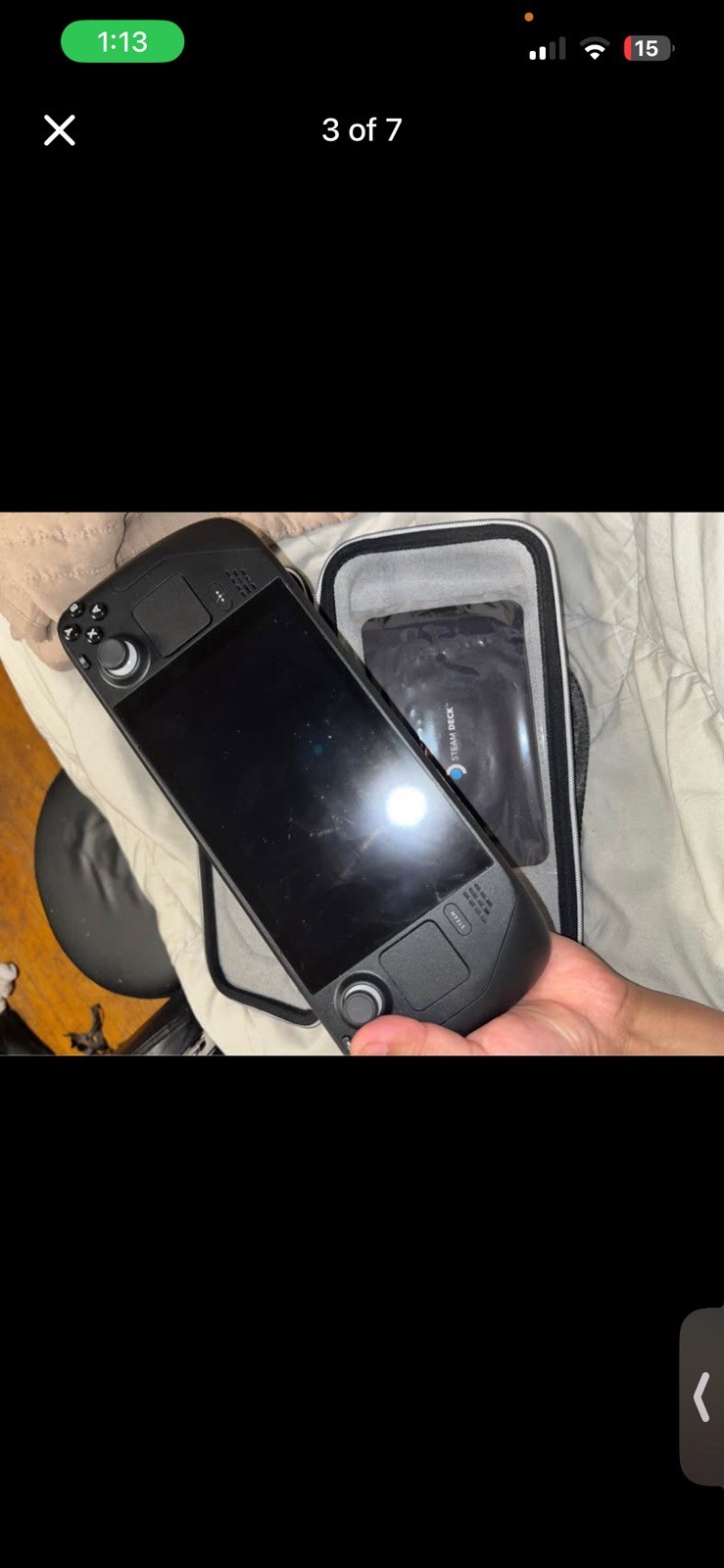 Valve Steam Deck 256GB Handheld System 1280×800 Black w/ Carrying Case