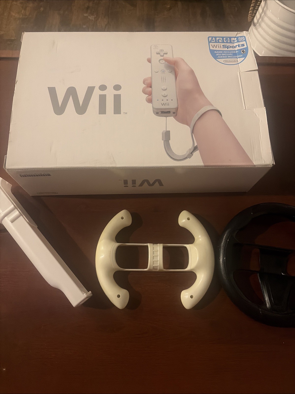 Nintendo Wii White System Bundle With Manuals, Controllers, 2 Games Included