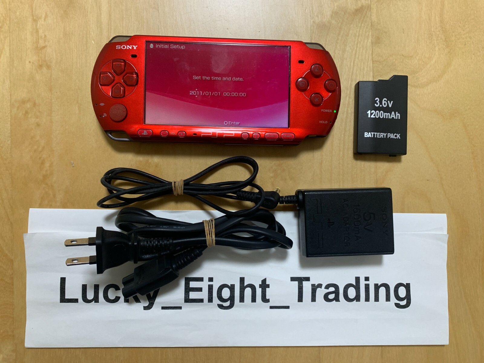 PSP 3000 Radiant Red RR Console Charger [CC]