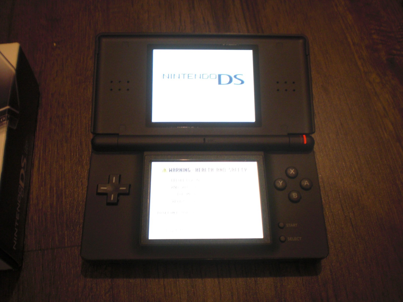 Nintendo DS Lite Crimson Red Black Console System COMPLETE CIB Box Insert SERIAL