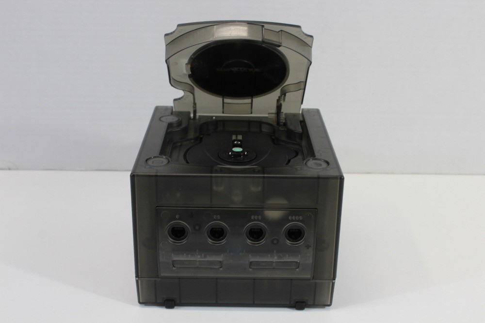 Nintendo Gamecube Console Clear Black & AC S-Video to HDMI NTSC-U/C DOL-001 GC