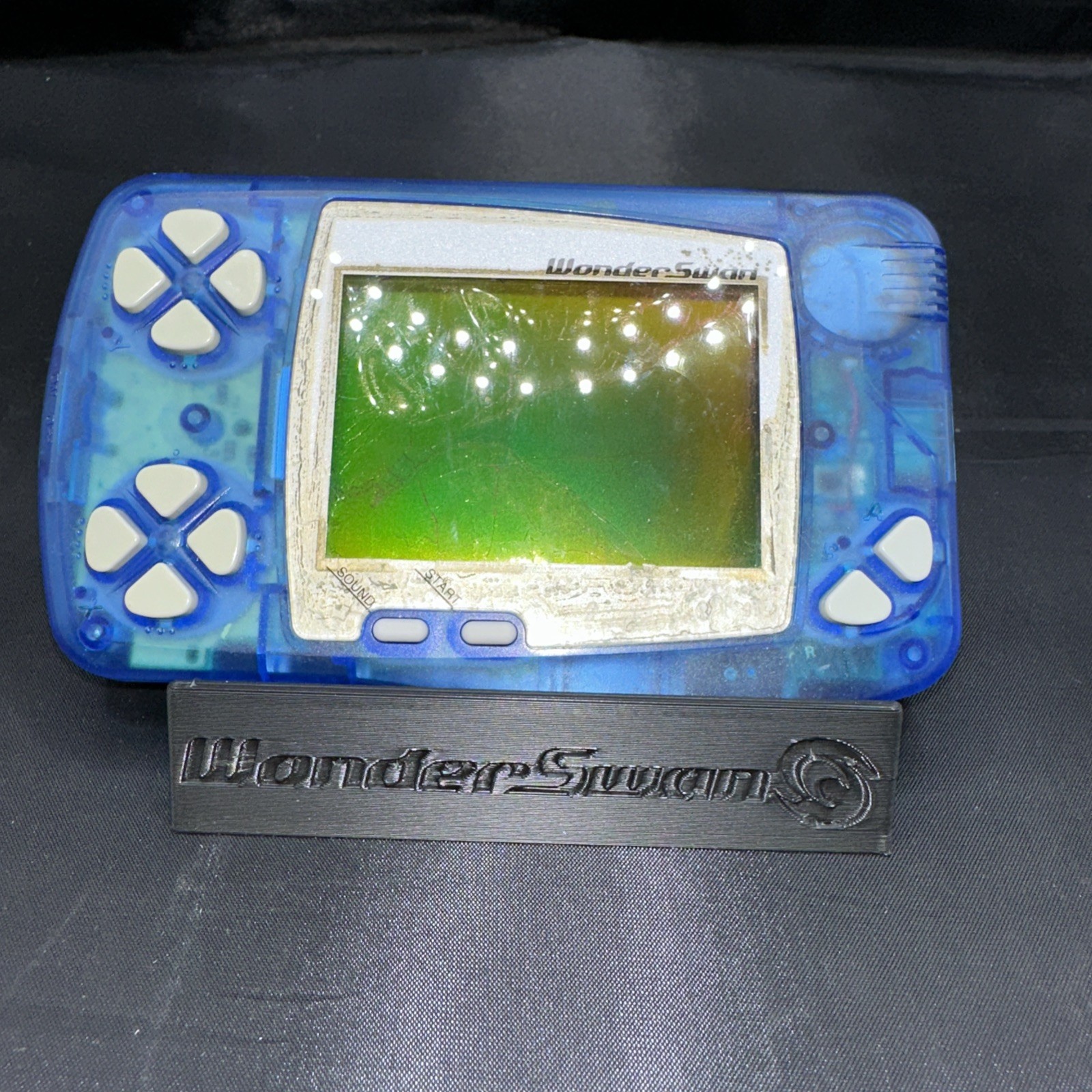 Bandai Wonderswan Clear Blue SW-001 for Parts or Repair