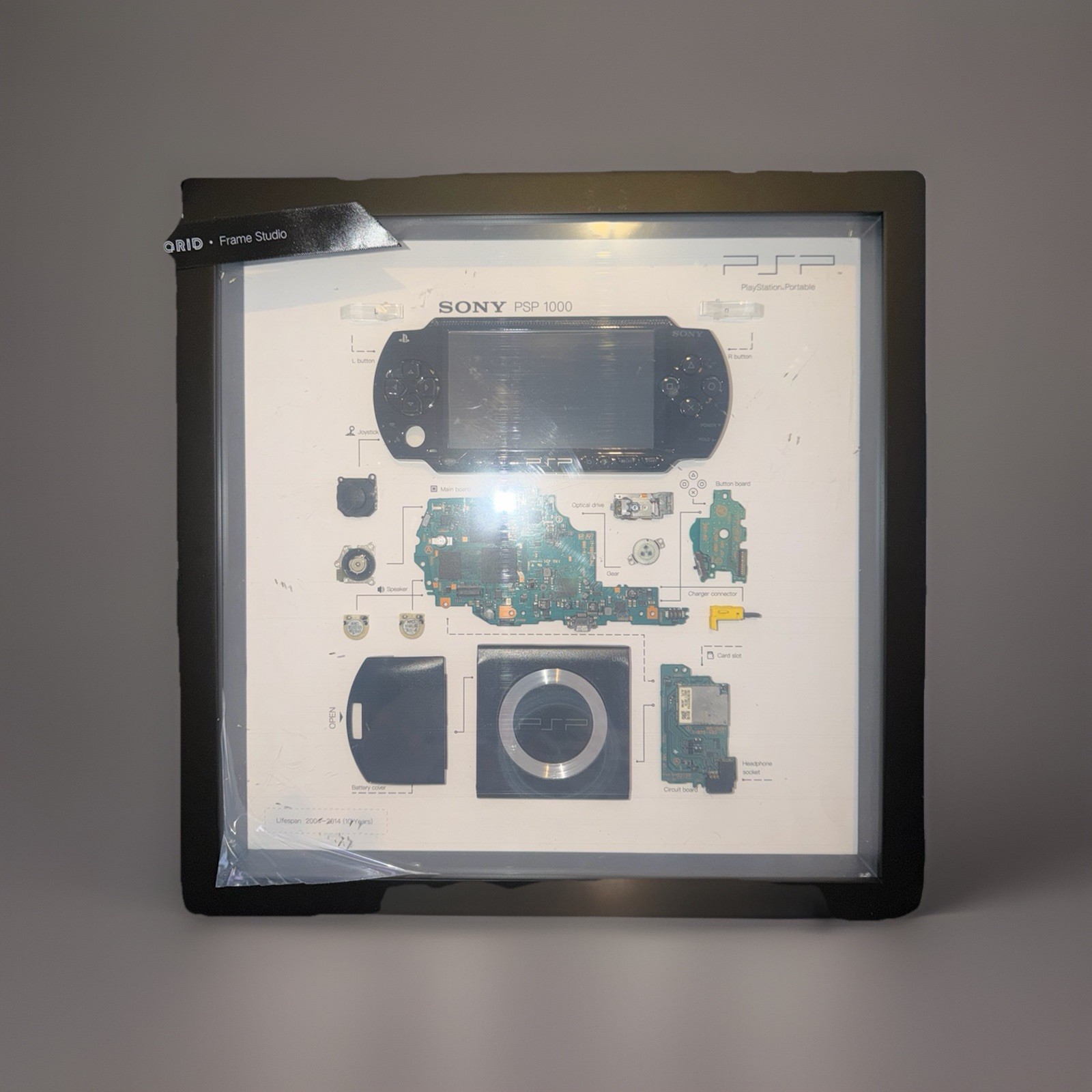 GRID Studio Sony PSP 1000 Framed Teardown Display Art Original PSP