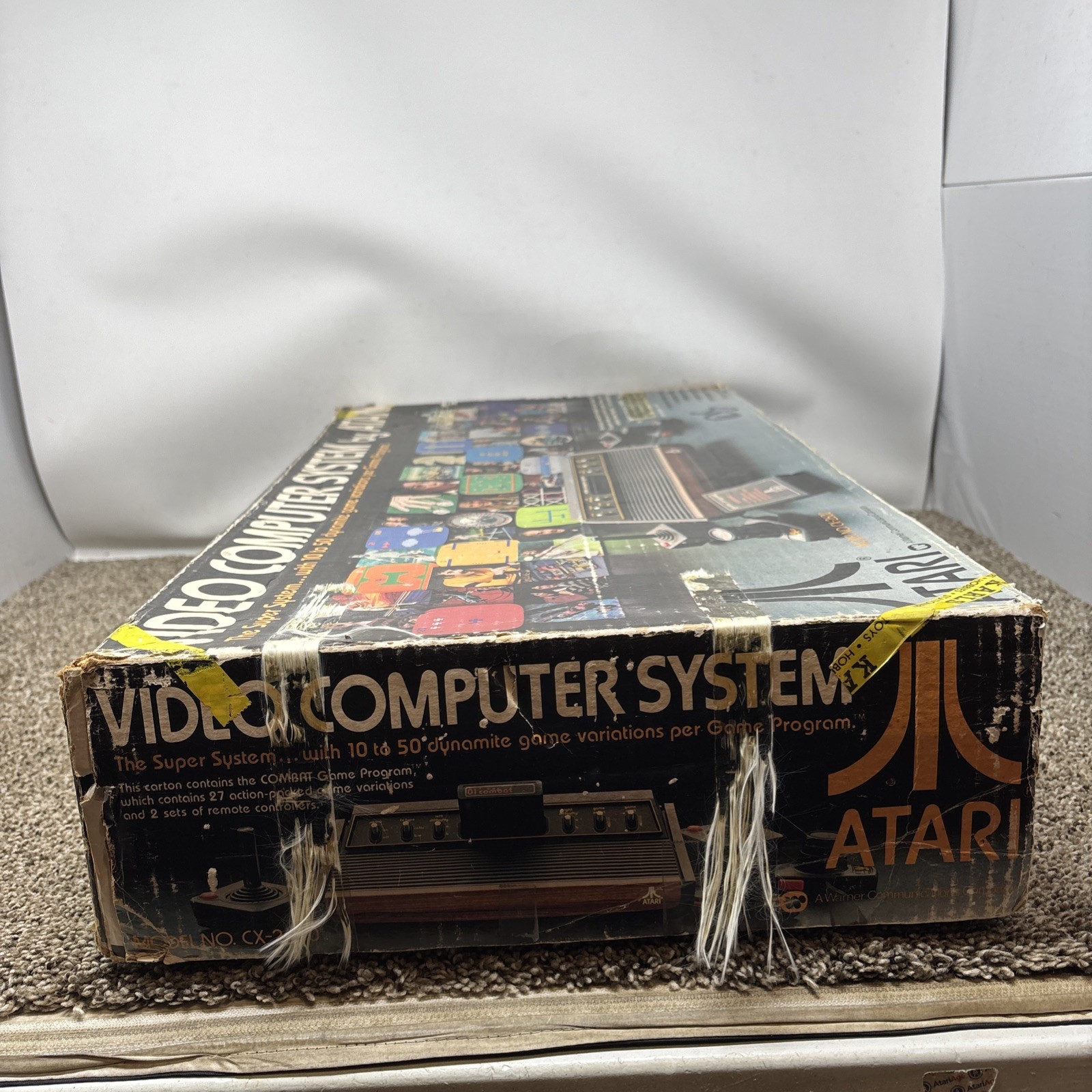 Atari 2600 Heavy Sixer Console In Box Chess Piece Box Tested Works Bundle