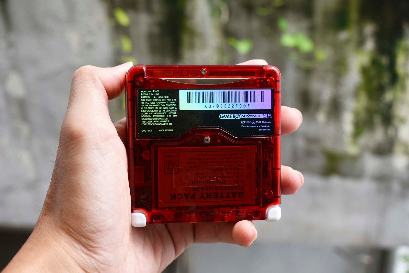 Backlit IPS LCD GBAsp Mod Nintendo Gameboy Advance SP Mirror Clear Red