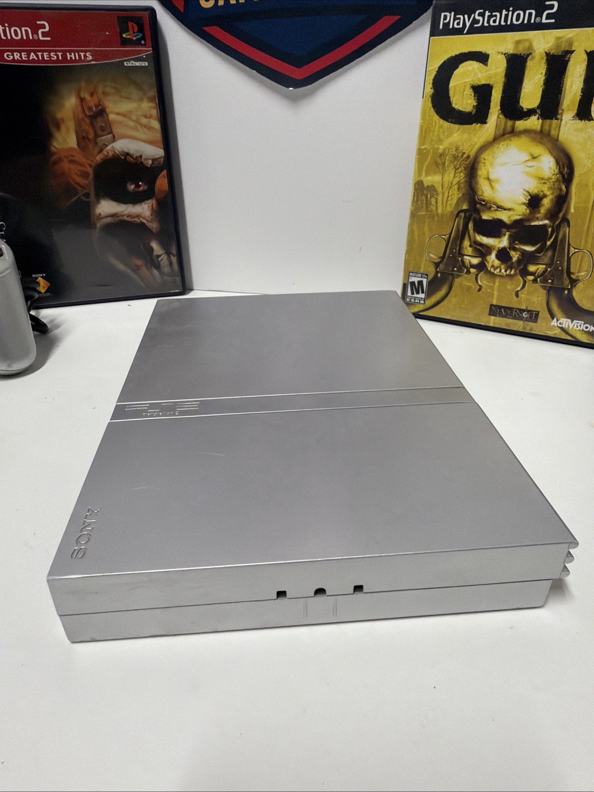 Sony PlayStation 2 Slim SILVER Console Bundle SCPH-77001 Tested – Ships Today.