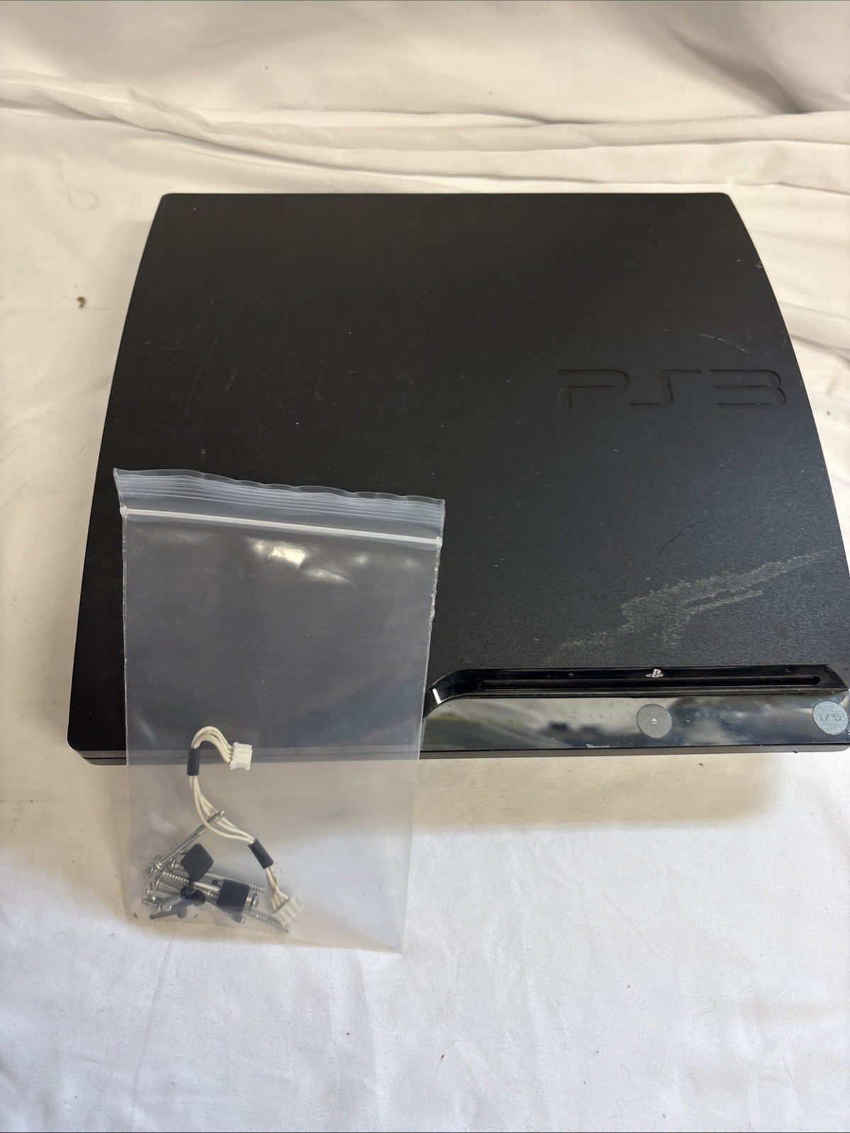 Sony Playstation 3 PS3 CECH-2501 Case And Screws Missing Screw Feet Covers