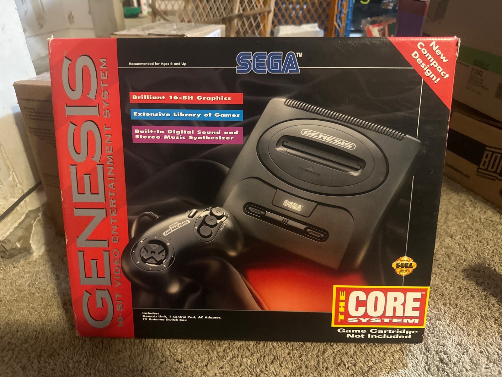 SEGA GENESIS Model MK-1631 Console Box ONLY w/ inserts + Case Protector READ!!!