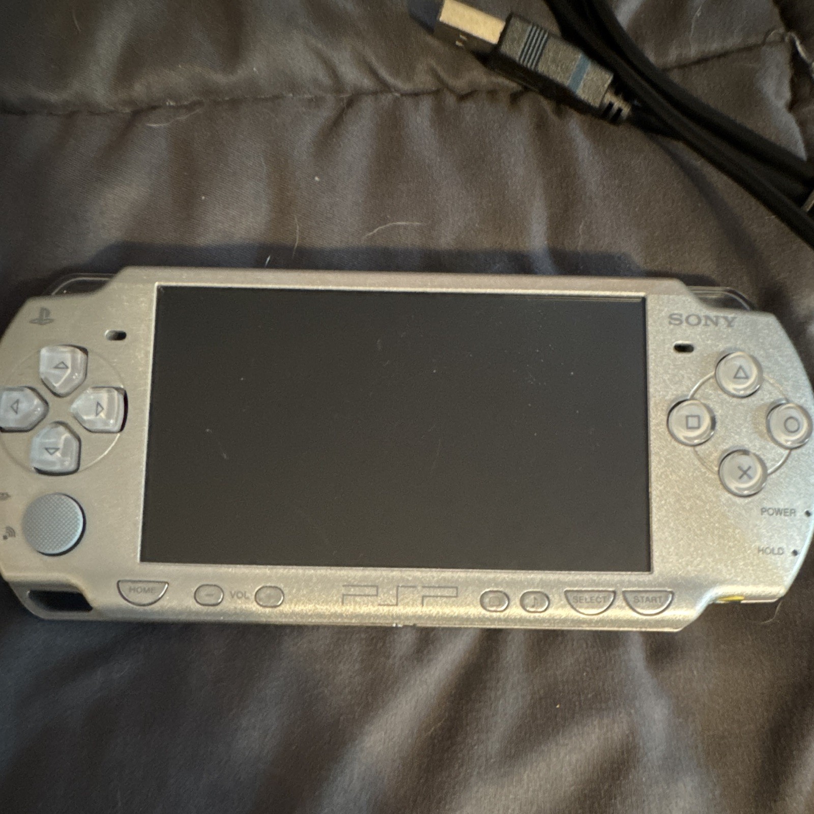Sony PSP Silver Handheld Console Wi-Fi Capability with Charger and Battery