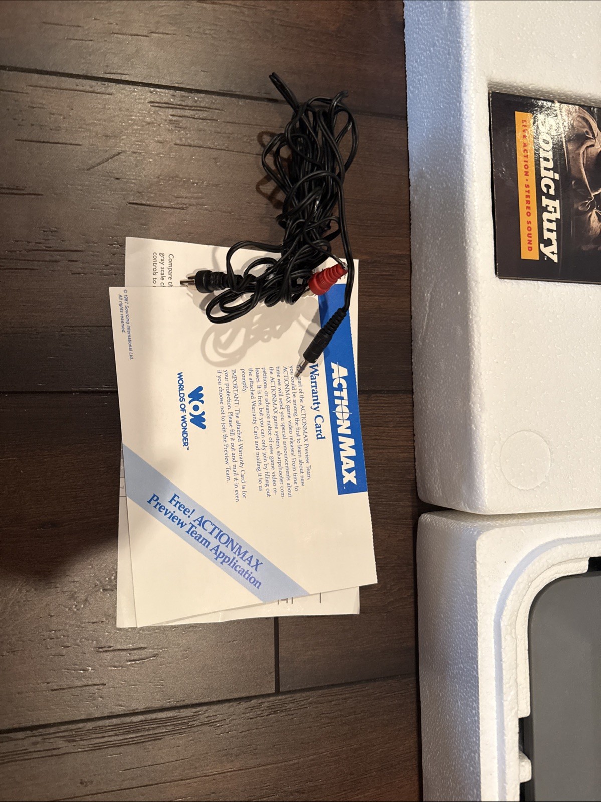 1987 ACTION MAX The First Real Action Game System W/ Sonic Fury Game Untested