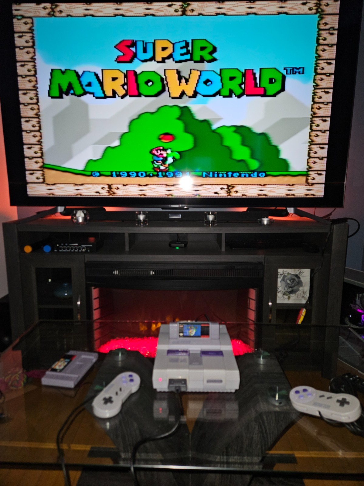 SNES Super Nintendo Console CIB Box Super Mario All-Stars Bundle OEM Tested READ