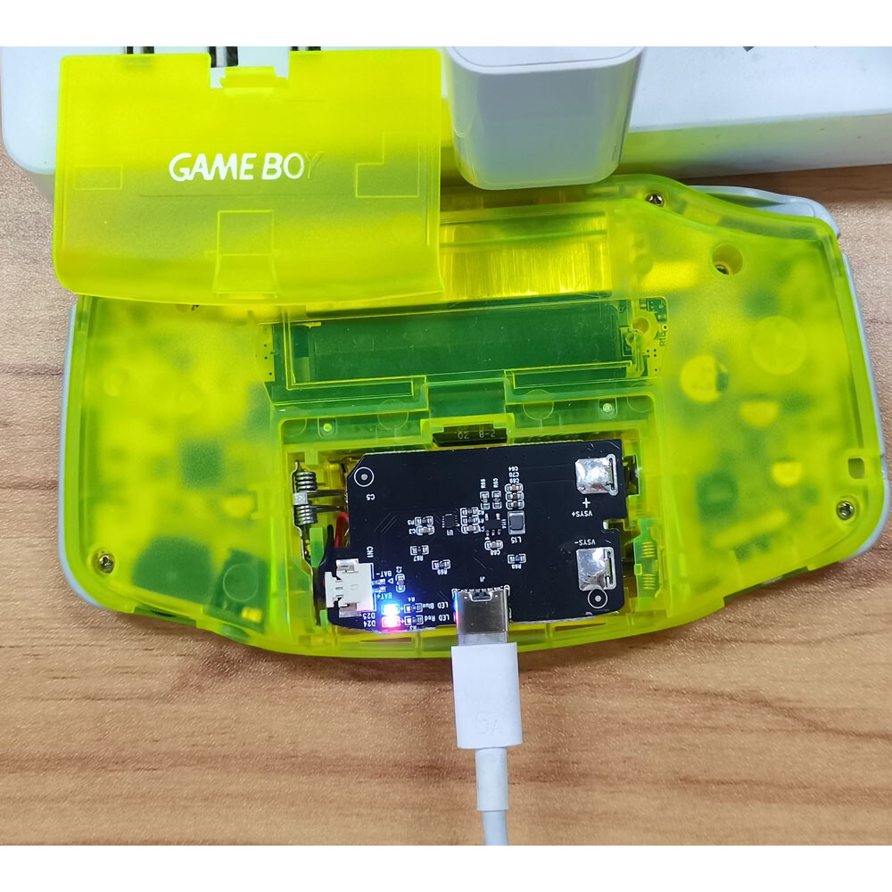 Rechargeable V2 IPS Backlight LCD Mod Nintendo Game Boy Advance GBA Game Console