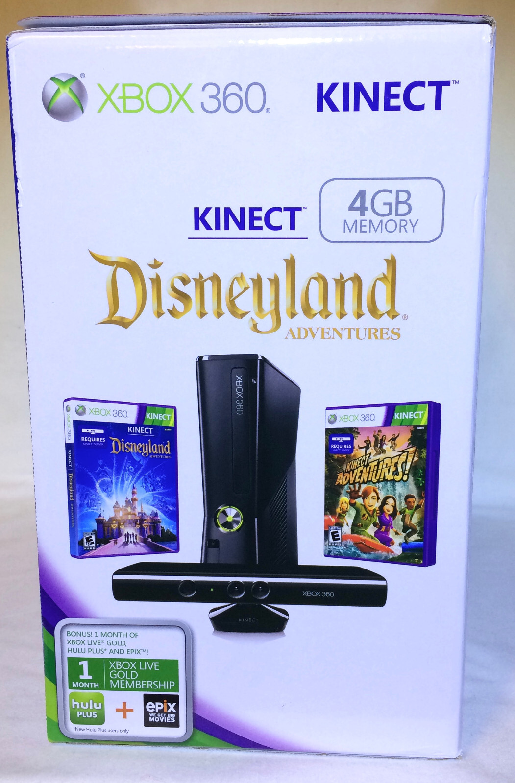 Microsoft XBOX 360 Kinect Holiday Bundle w/Disneyland Adventures & Kinect