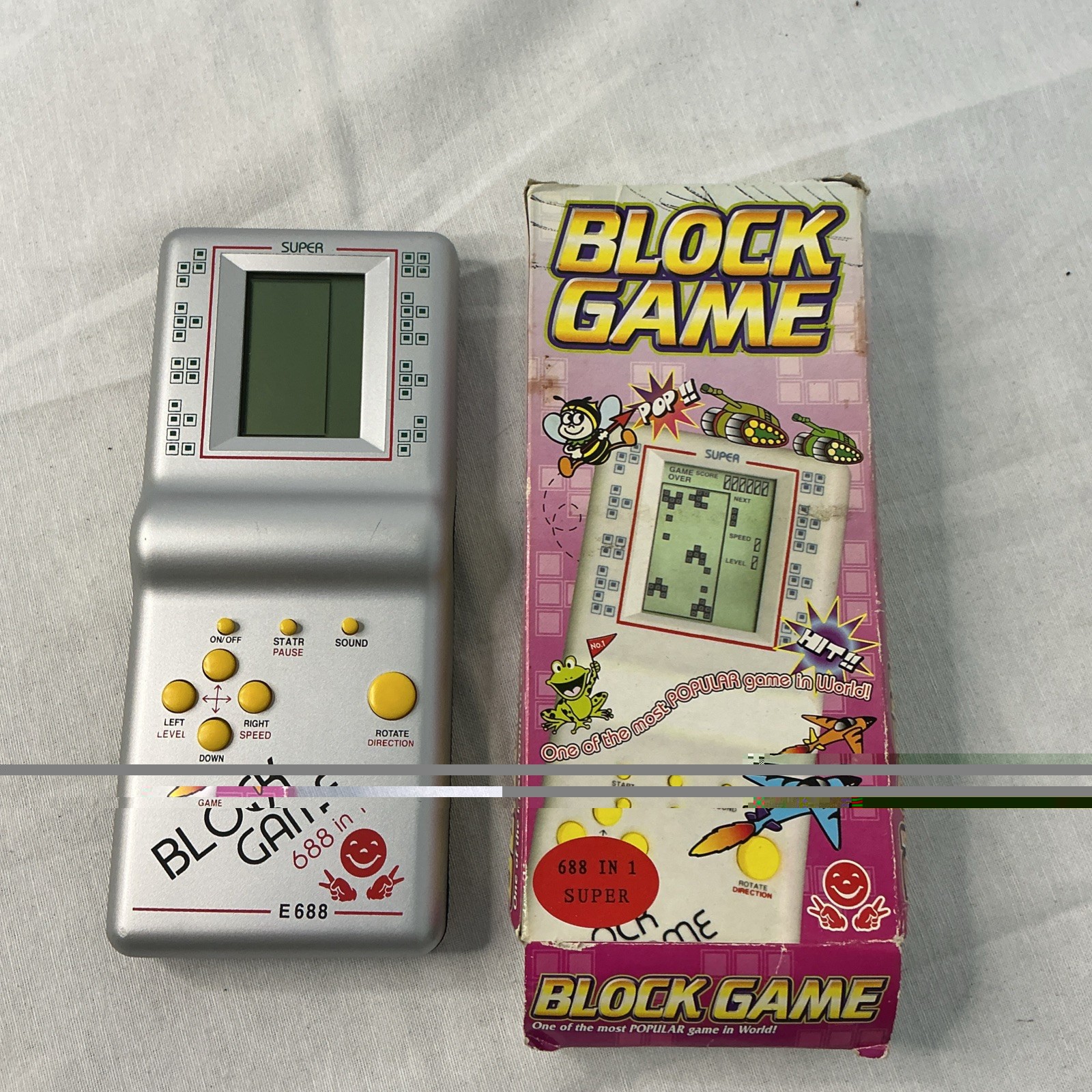 Retro Classic Block Game Console Multiple Games Level/Speed Handheld ( Tested )