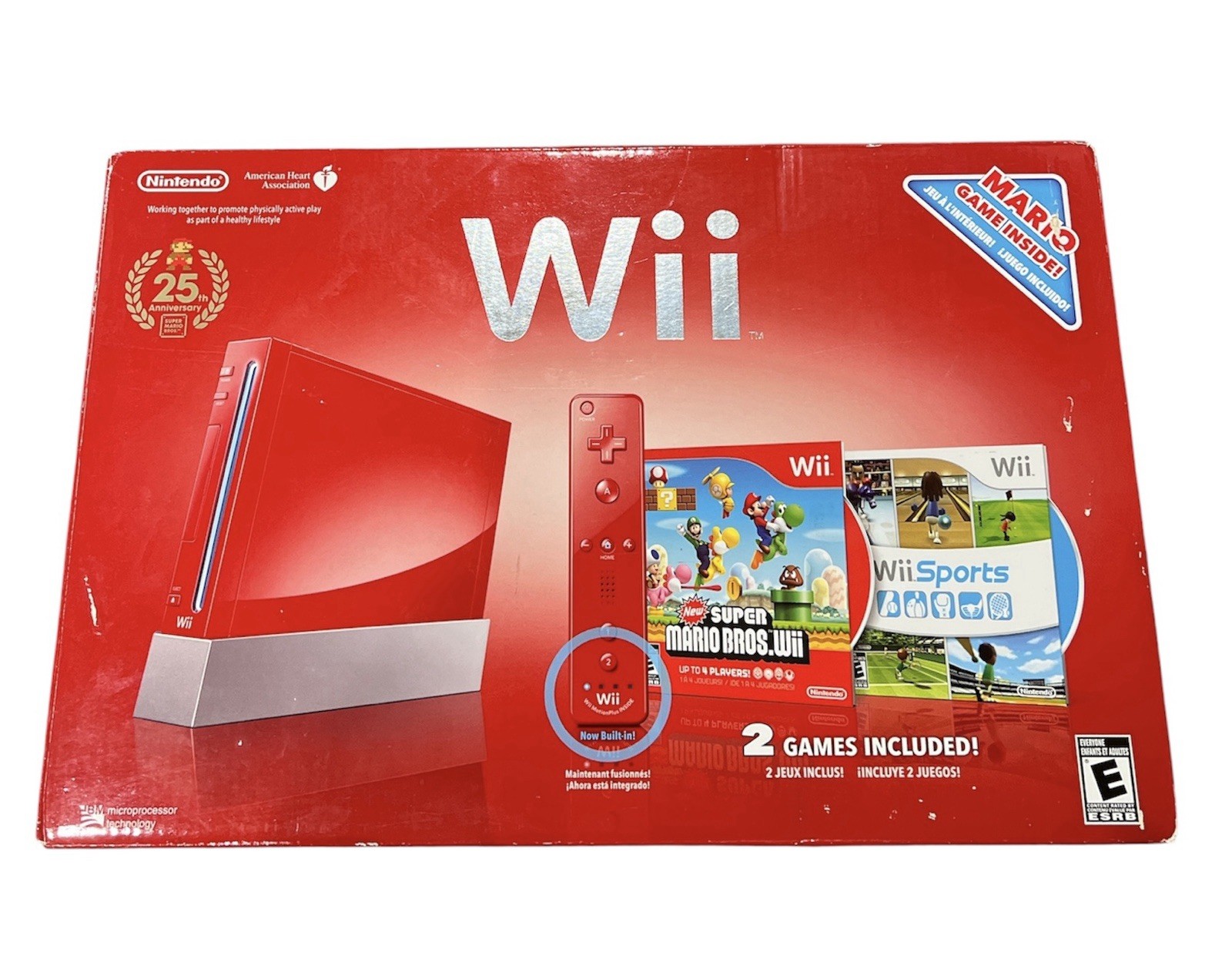 Nintendo Wii Mario 25th Anniversary Video Game Console Bundle – Red – Wii Sports