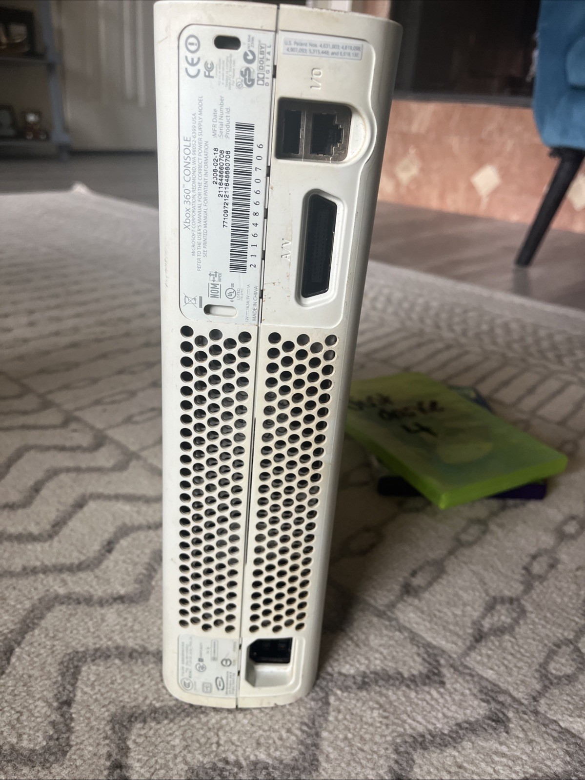 Microsoft Xbox 360 Fat, Kinect, 2 Games UNTESTED – For Parts Or Repair