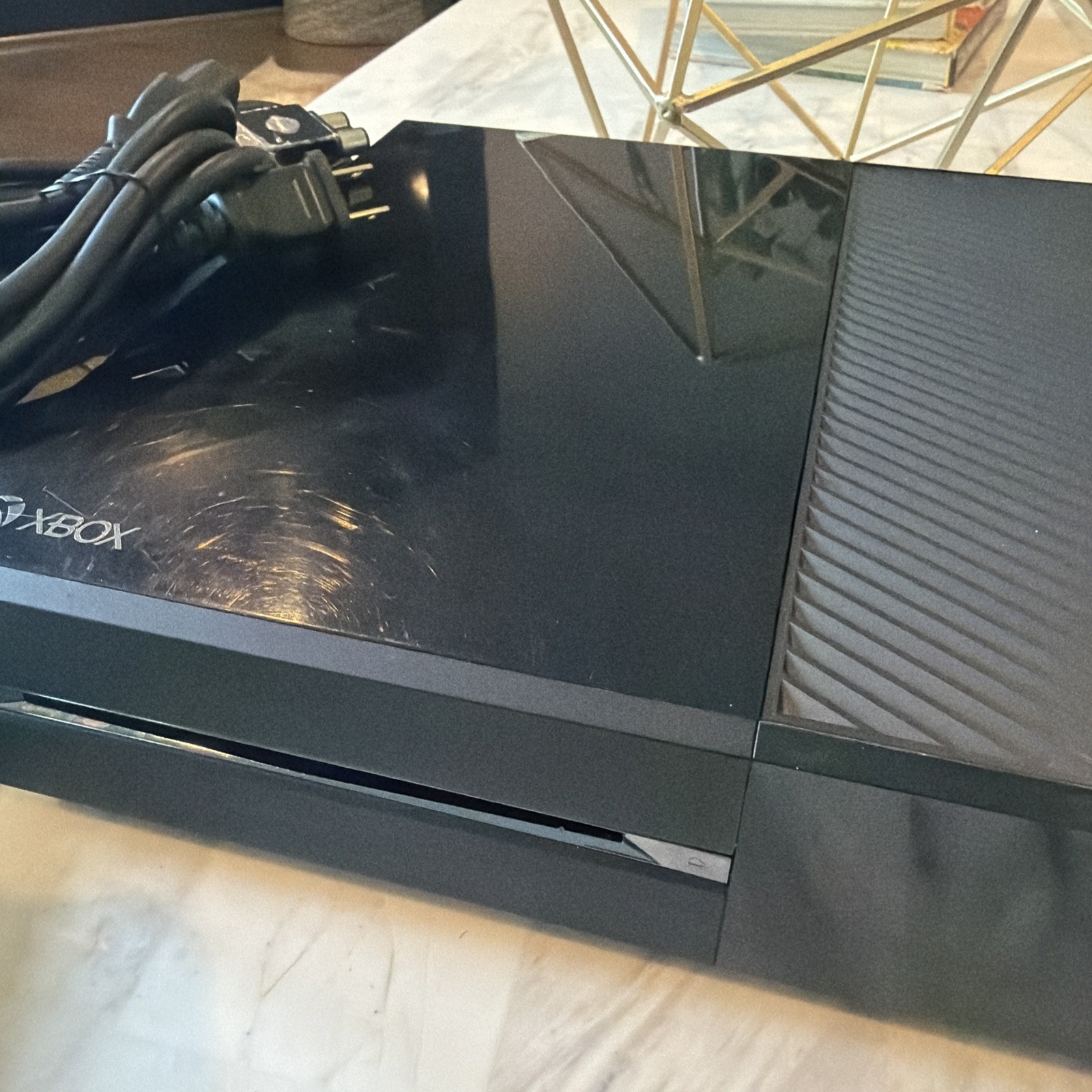 Xbox One 500GB Black Console Bundle Controller Cords Destiny Street Fighter Game