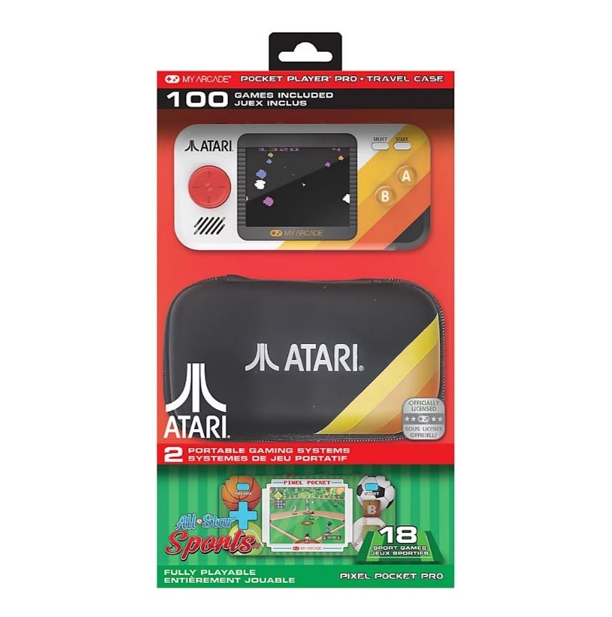 My Arcade Atari Pocket Player Pro Bundle and Sports Pixel Pocket Pro DGUNL-7182
