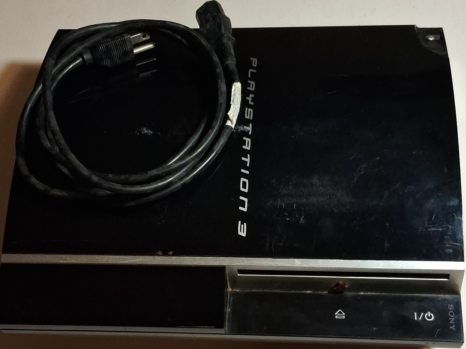 Sony PlayStation 3 CECHK01 Console Black 80gb hard drive and power cord