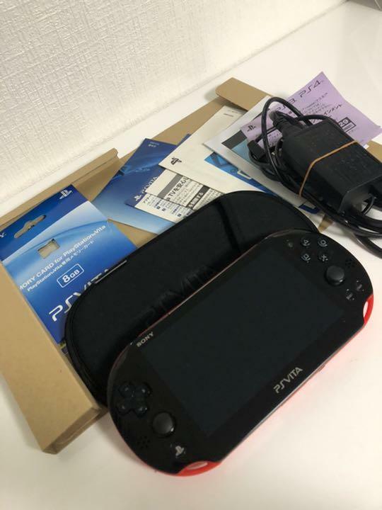 PS playstation Vita pch-2000 za12 black red console only from JAPAN w/box
