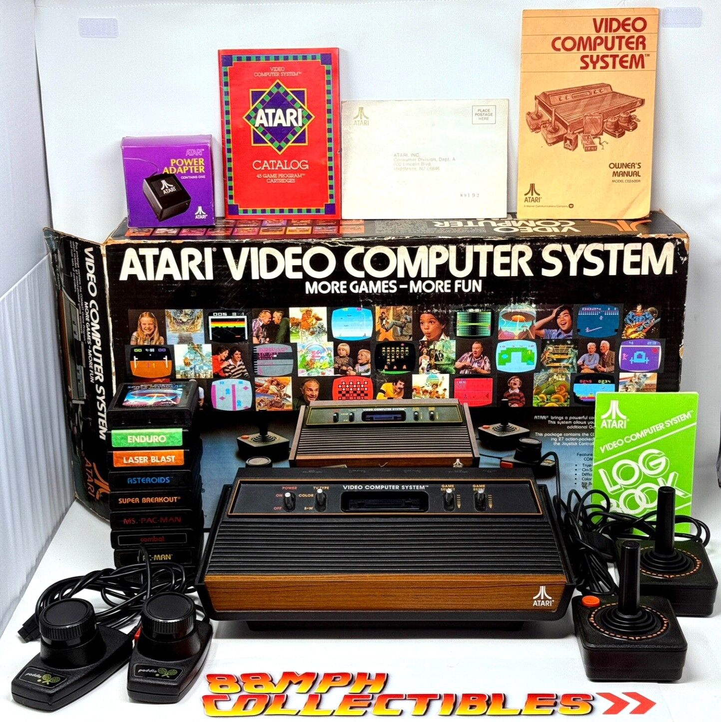 RARE Made in 🇺🇸 SUNNYVALE, USA Atari CX 2600 9-Game Bundle COMPLETE in Box CIB