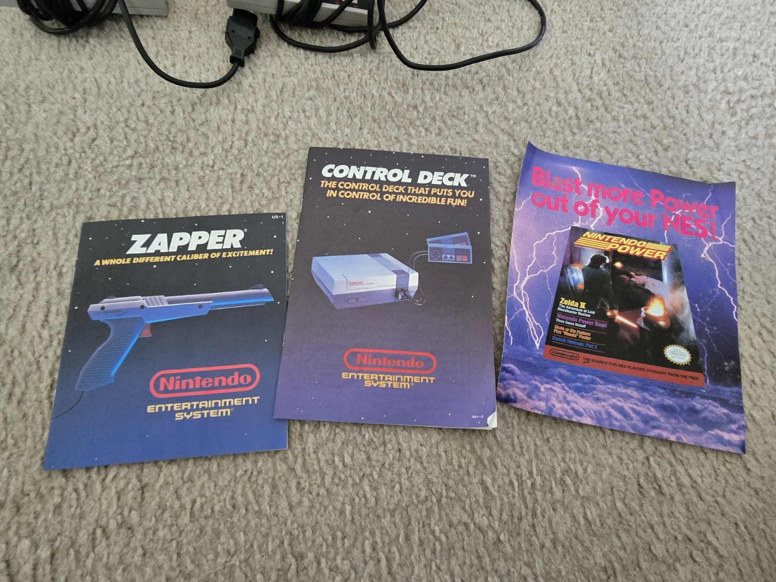 Nintendo NES Action Set Home Console Complete In Box With 6 Games, 2 Controllers