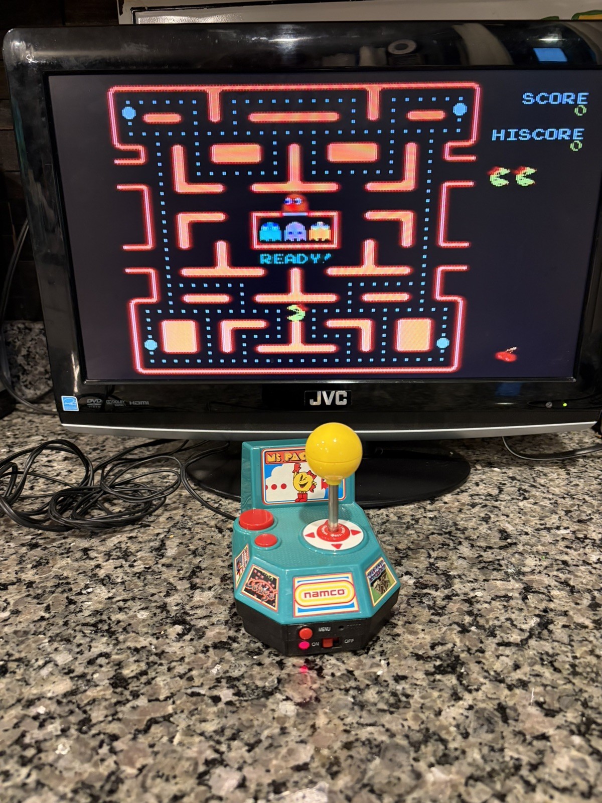 Ms Pacman 5 in 1 Video Game Console Plug and Play Tested Pac-Man Pacman