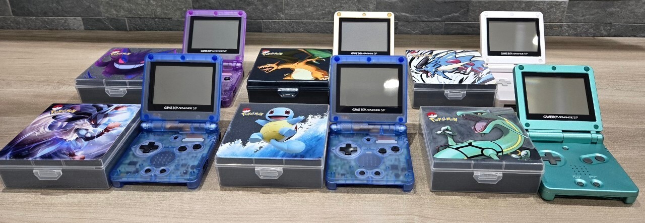 Nintendo Gameboy Advance SP Pokémon Reshell Choose your favorite color