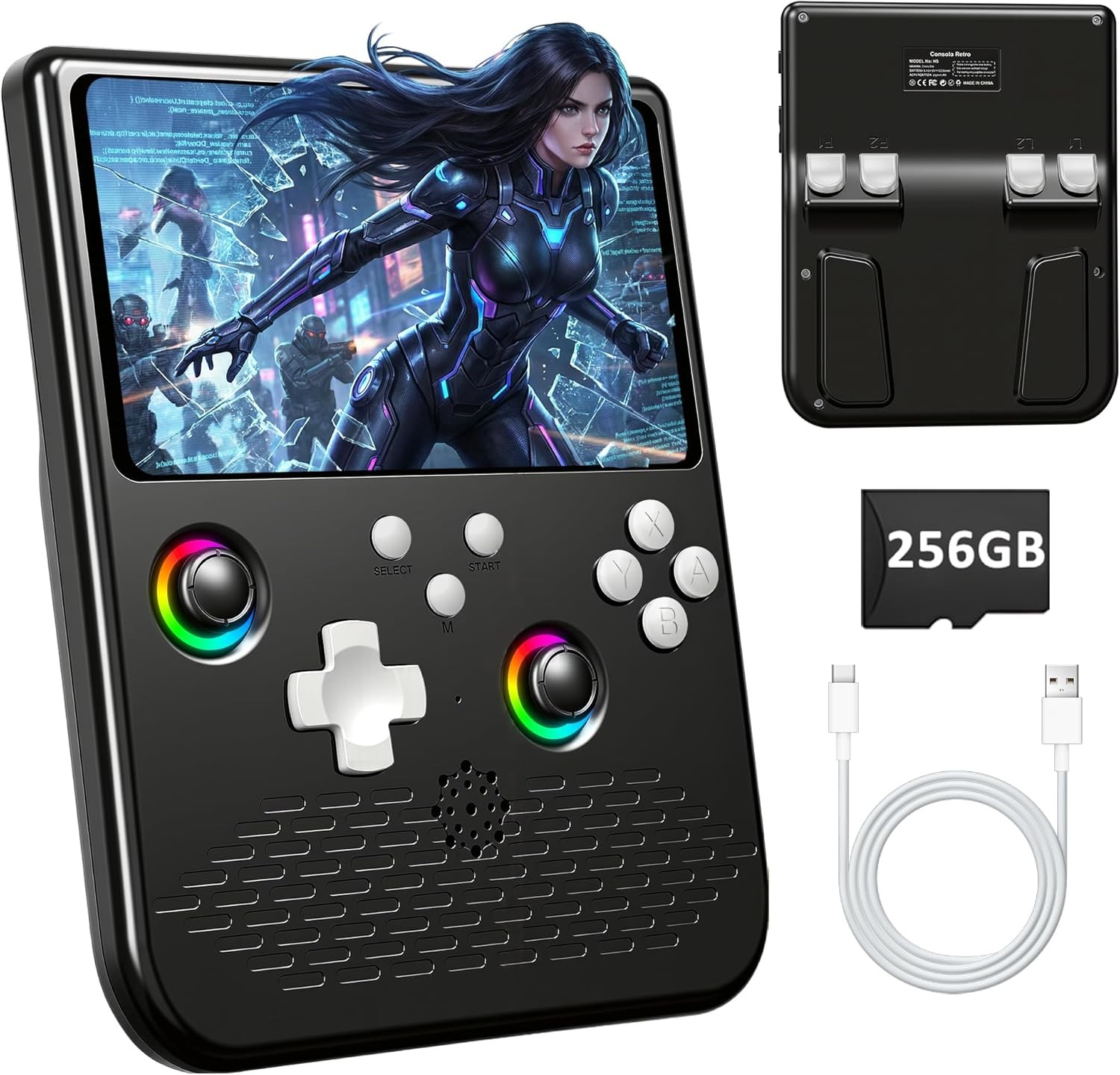H5 Handheld Retro Console 5.0 IPS 40000 Games 256GB