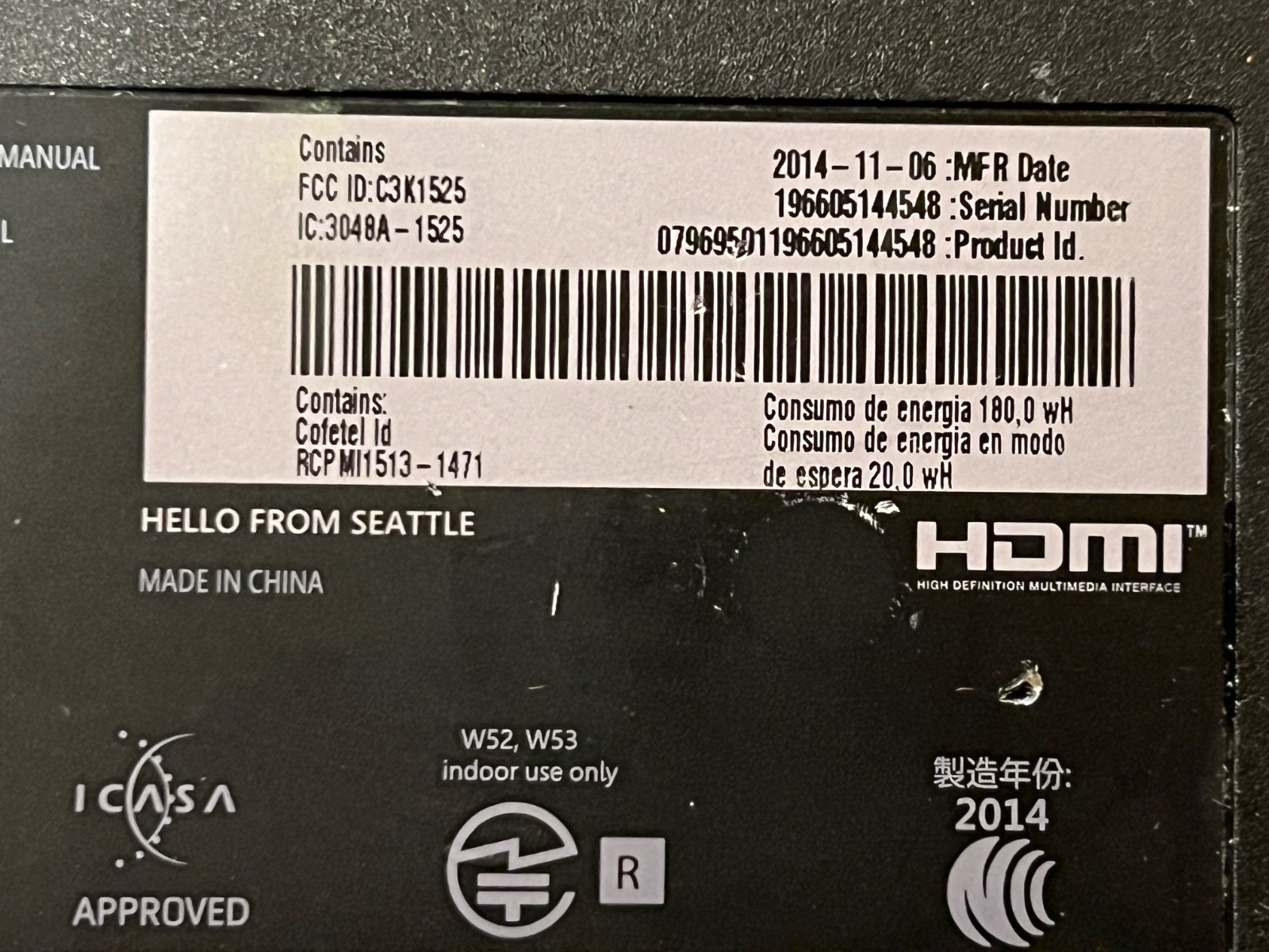 Microsoft Xbox One Console Only 500GB – Model 1540 – Tested & Working