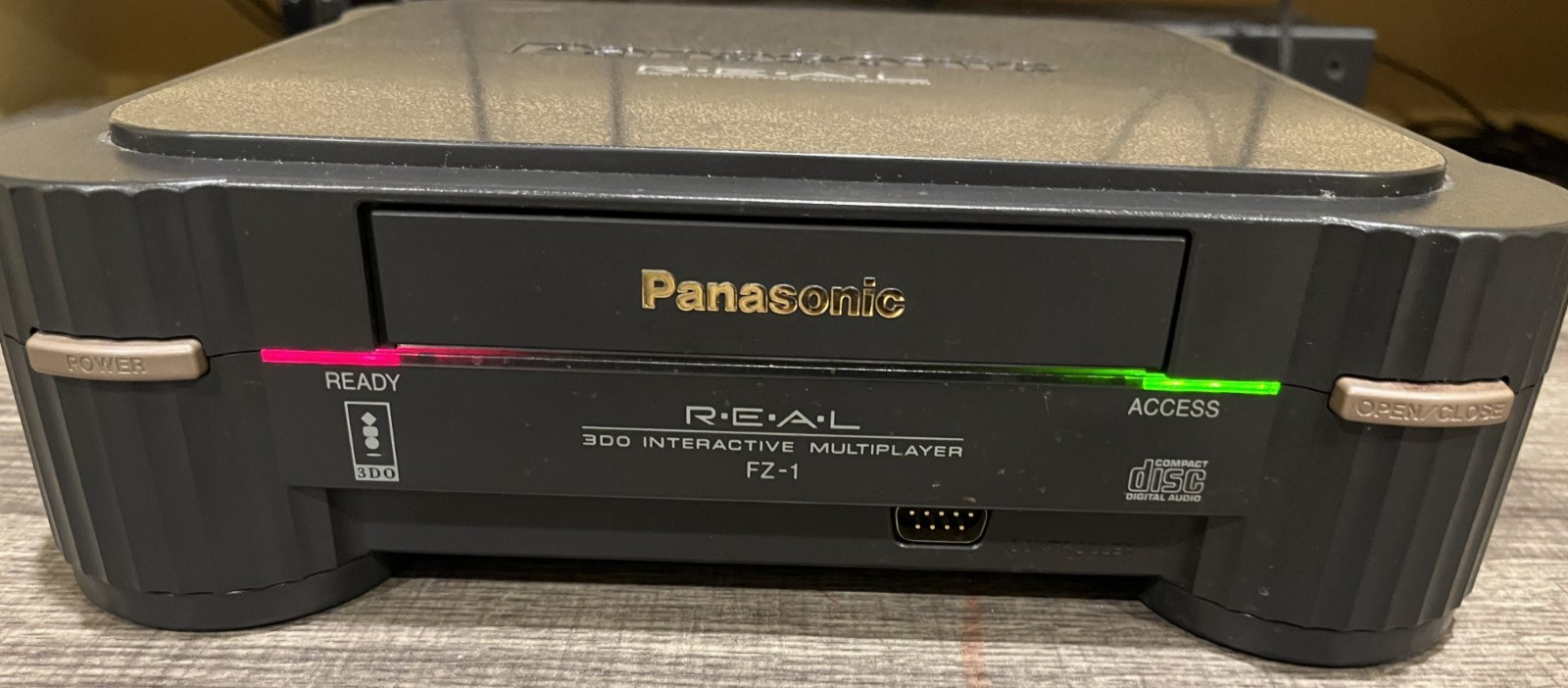 Panasonic FZ-1 R.E.A.L. 3DO Black Console – FOR PARTS – Turns ON