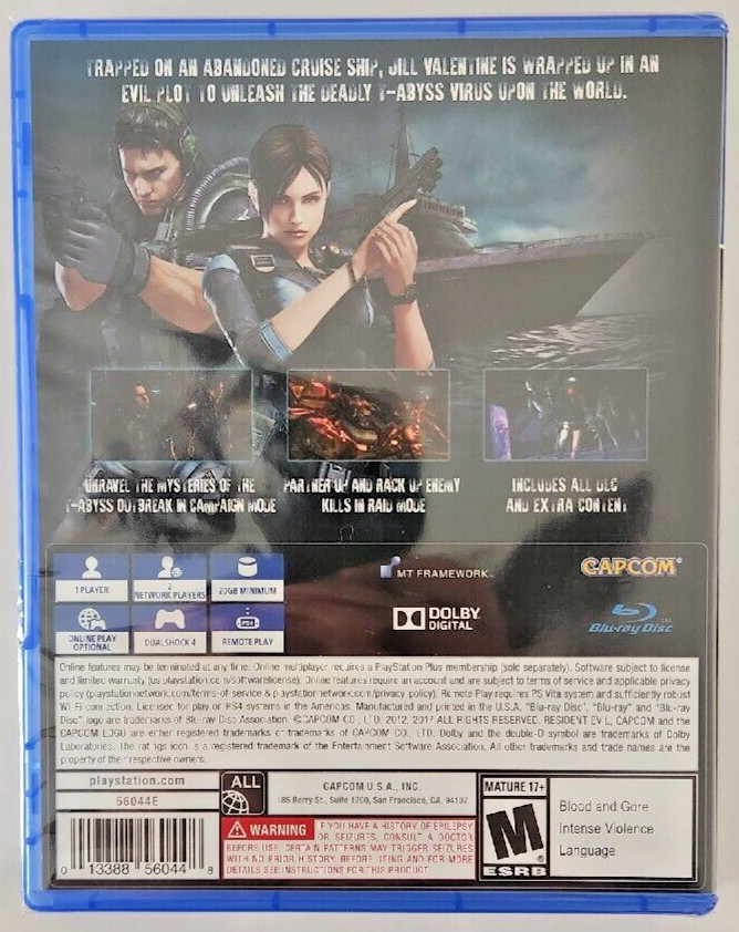 Resident Evil: Revelations PS4 Brand New Game Special (2017 Survival Horror)
