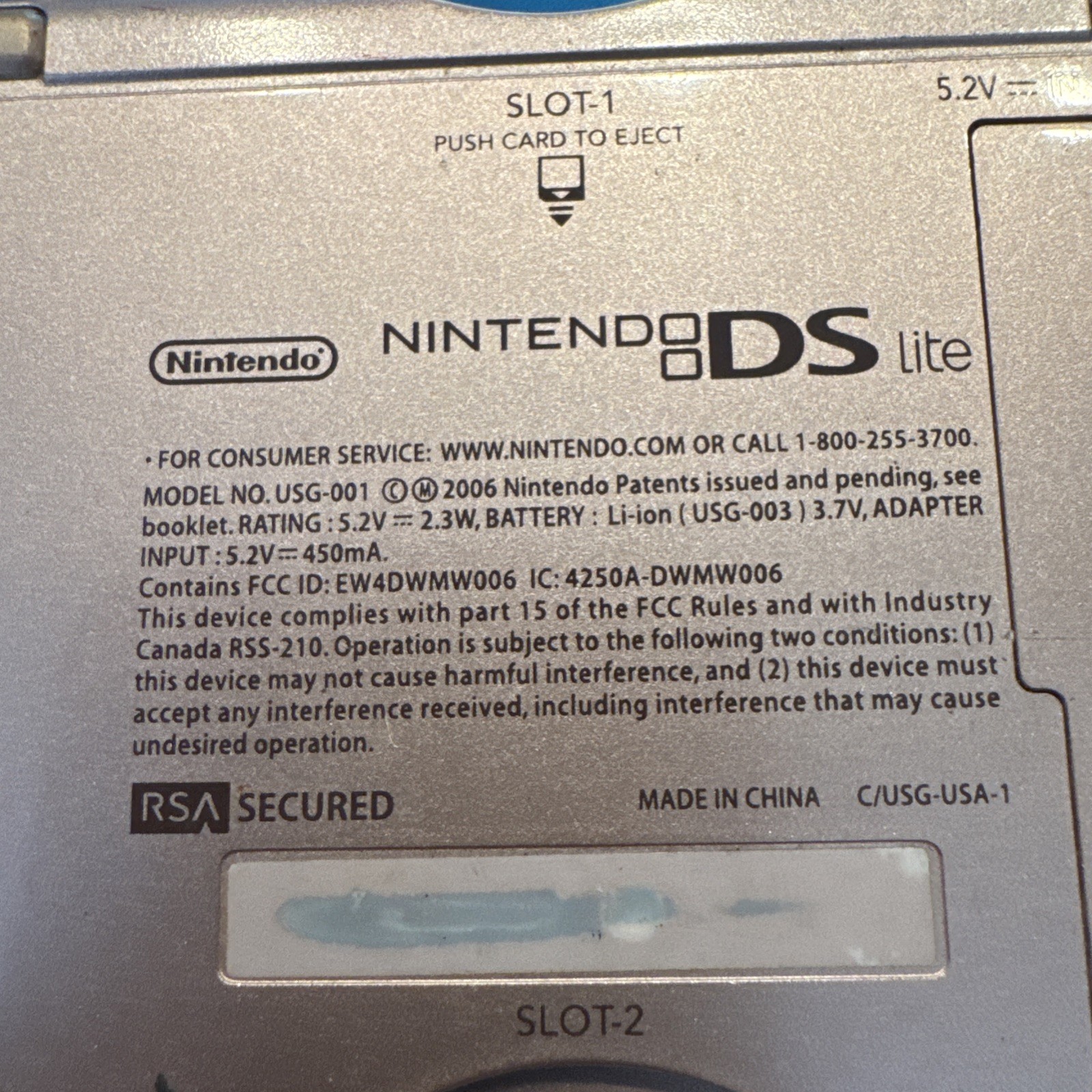 Nintendo DS Lite Handheld Console Metallic Rose USG-001 WORKS Link Zelda Skin