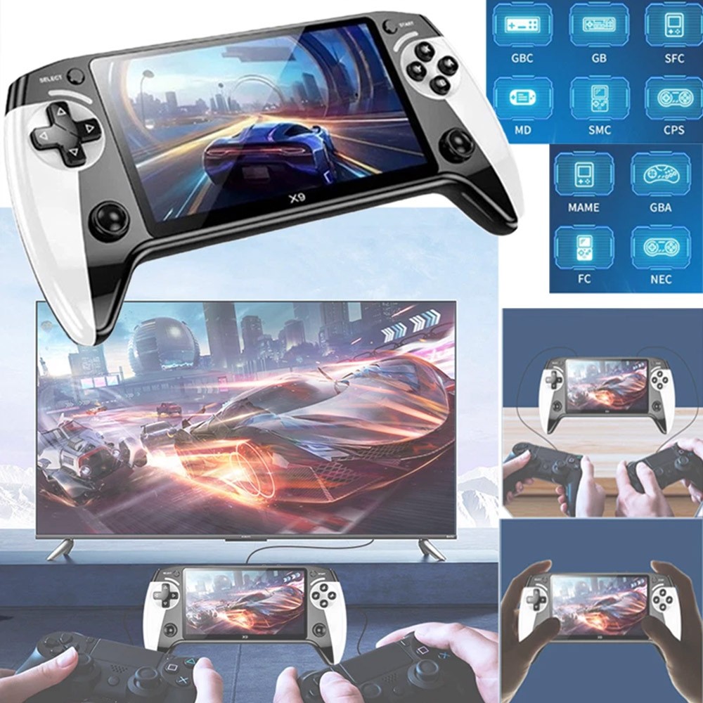3000 Games Retro Handheld Game Console X9 Video Gaming Consoles Gift 5.5inch OY