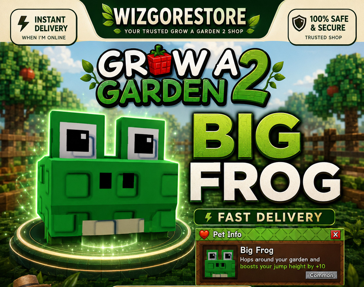 BIG FROG | FAST & EASY | Grow A Garden 2 | Trusted Seller