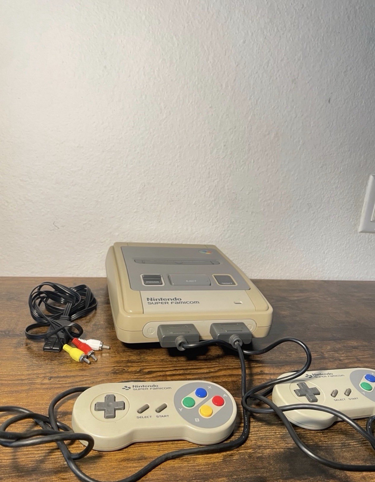 Nintendo Super Famicom Console Authentic SFC SNES Bundle Tested Clean Gray Retro