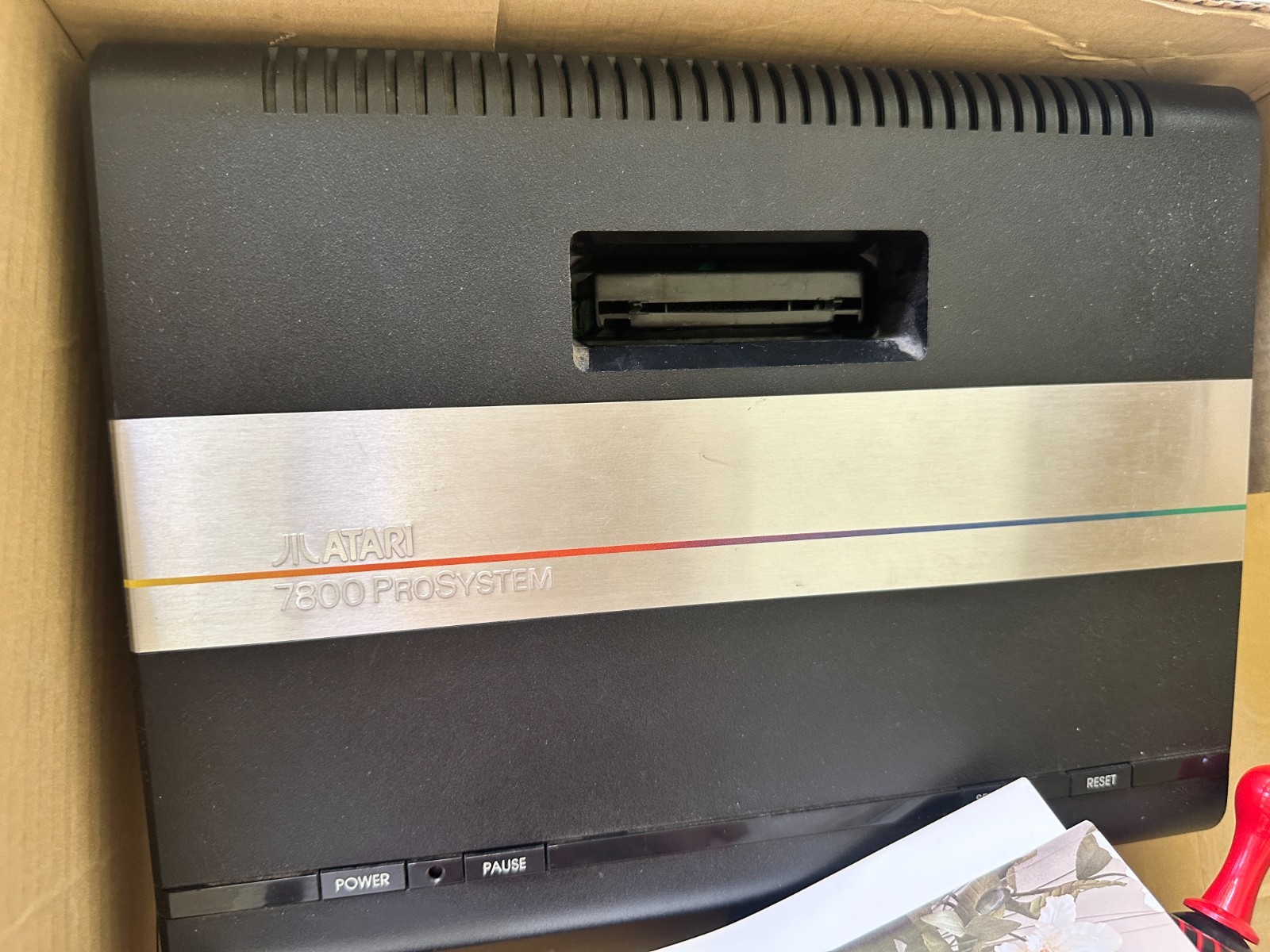 Vintage Atari 7800 Video Game Console Complete In Box 2 Controllers Works Great!