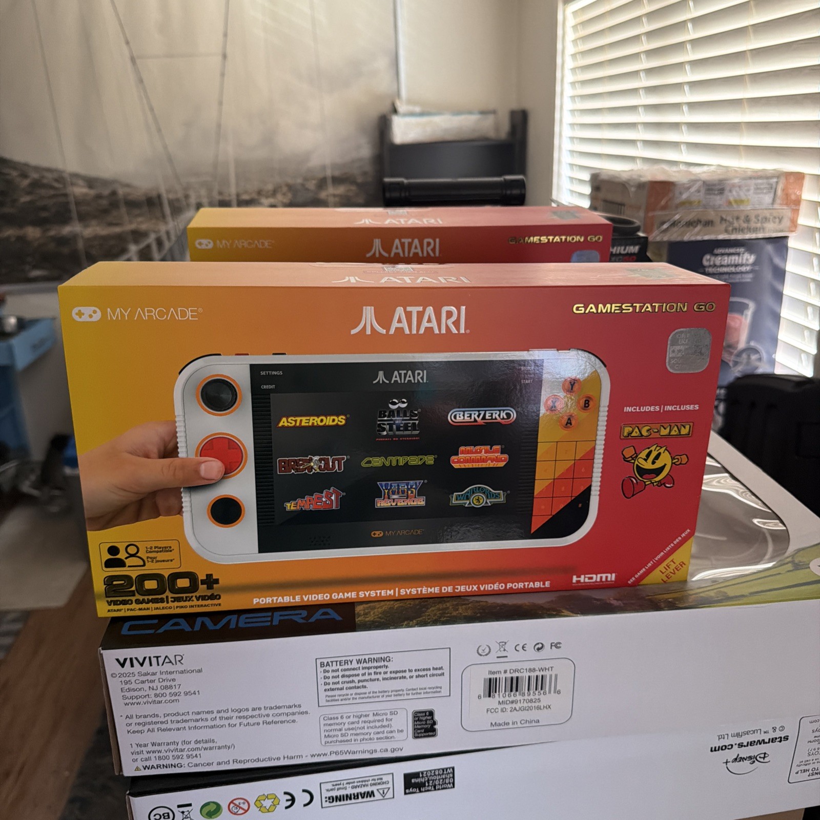 MY ARCADE ATARI GAMESTATION GO RECHARGEABLE BATTERY OVER 200+ PRELOADED RETRO