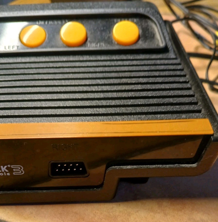 Atari Flashback 3 Home Console Black Orange Composite RCA Joysticks Controllers