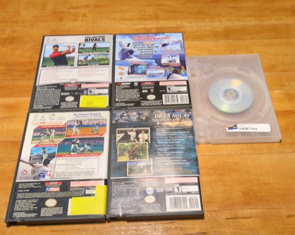 Nintendo GameCube DOL-101 Black Console Bundle – 5 Games